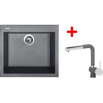 Granitový dřez Sinks CUBE 560 Titanium + Mix 3 P GR