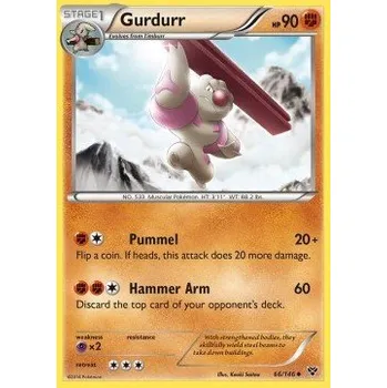 Sběratelská karetní hra Pokémon XY 066/146 Gurdurr - XY Stav: Excellent, Verze: NORMAL