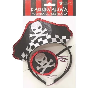 Čelenka pirát s klapkou přes oko