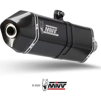 Výfuk pro motocykl Výfuková koncovka Mivv Slip-On Speed Edge Black Suzuki V-Strom 800 DE (23-24) S.061.LRB