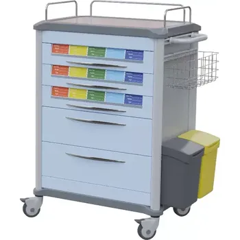 ASSISTENT 01, vozík zdravotnický, 5-zásuvkový, modrý