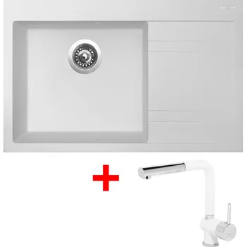 Granitový dřez Akční Sinks RIM 780 L Milk + MIX 3 P GR
