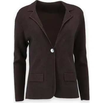 Dámský svetr Sako úplet Lady 5119 Itálie barva: hnědá tmavá