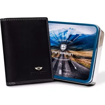 Peněženka Peterson Pánská peněženka v dárkové krabici - PTN WL-0306-COM Black RFID