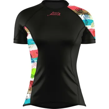 Dámské funkční triko krátký rukáv BUTTERFLY černá Bamboo Ultra