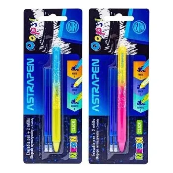 Set školních potřeb Długopis wymazywalny 0,5mm + 2 wkłady Neon