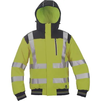Pánská softshellová bunda KNOXFIELD HVPS WINTER PILOT bunda - refl.žlutá - 2XL