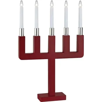 Lampička Markslöjd 704220 - Vánoční svícen SUNDSTOORP 5xE10/3W/230V červená