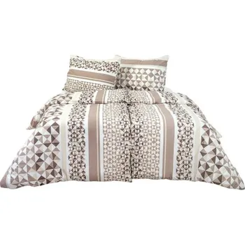 Povlečení Krepové povlečení Střepy hnědé 140x220 70x90