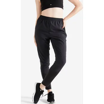 Dámské legíny DOMYOS Dámské fitness tepláky úzkého střihu černé 2XL ČERNÁ