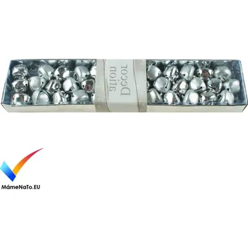 Vánoční dekorace Anděl Přerov Rolničky stříbrné 1,5 cm, 36 ks v krabičce