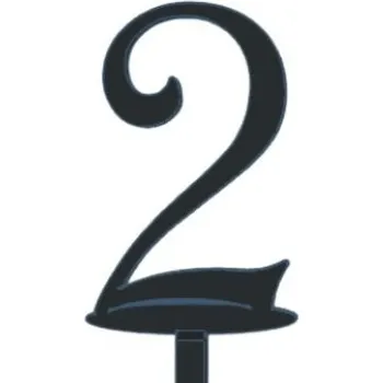 Dortová svíčka Zápich - číslo 2 bílý