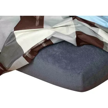 Prostěradlo Prostěradlo Froté prostěradlo tmavě šedá 120x60
