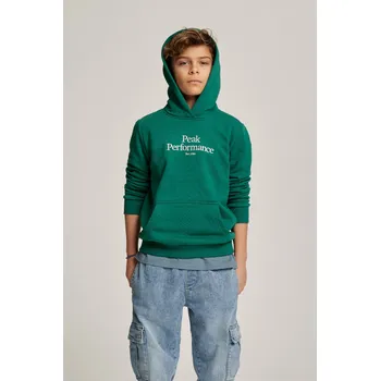 Dívčí mikina MIKINA PEAK PERFORMANCE JR ORIGINAL HOOD GREEN IVY/BLACK