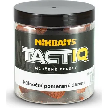 Boilies MIKBAITS TactiQ měkčené pelety Půlnoční pomeranč 250ml 14mm