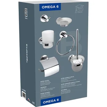Sada koupelnových doplňků Bemeta Omega lesk (6 ks)