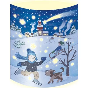 Vánoční dekorace Nekupto lucerna 17 x 17 x 30 cm bílá