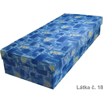 Postel Zvýšená válenda Ondra Lux - bavlna Rozměr: 85x195, Barva látky: č. 18, Odstín lamin: Buk