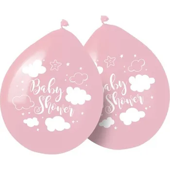 Balónek Folat Latexové balónky Baby Shower růžové 30 cm 8 ks