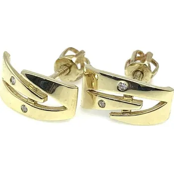 Náušnice Diante Zlaté náušnice s brilianty FT-BX0278Y