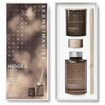 Svíčka Dárková sada HYGGE - vonná svíčka a difuzér