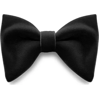 Kleos | Černý vázaný sametový povislý motýlek - Trendhim