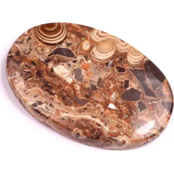 Přírodní kámen Kabošon Wood Schalenblende č.779 (46x31mm)