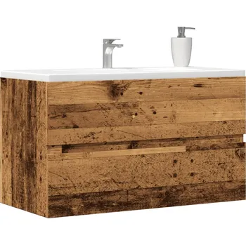 Koupelnový nábytek Skříňka pod umyvadlo old wood 90x38,5x45 cm kompozitní dřevo Hnědá 856249