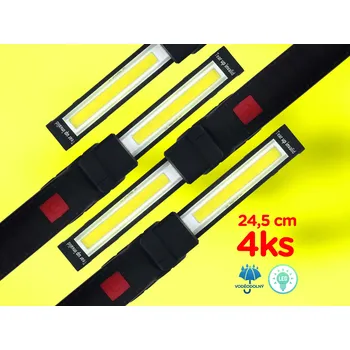 Svítilna UltraFire Výhodná sada 4ks 24,5 cm LED Strip Light COB pracovních magnetických svítilen