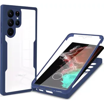 Pouzdro na mobilní telefon Pouzdro Samsung Galaxy S24 Ultra 5G, Techsuit - ColorVerse 360 Series + ochrana obrazovky, modré