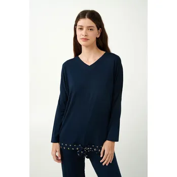 Dámské pyžamo Vamp - Pyžamo se zlatými detaily 21014 - Vamp blue l