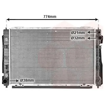 Motor automobilu Chladič, chlazení motoru VAN WEZEL 18002346