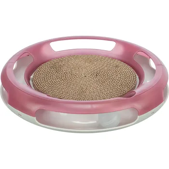 Hračka pro kočku Hračka pro kočku kruh s kuličkou a škrabacím kartonem 37 cm