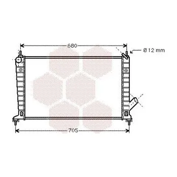 Motor automobilu Chladič, chlazení motoru VAN WEZEL 47002035