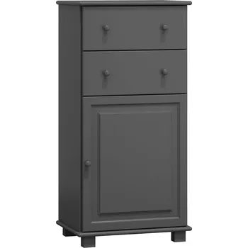 Komoda Slevadoma Komoda masiv borovice se skříňkou a zásuvkami 1-2 MILENA Barva: Barva šedá, Hloubka: 42 cm