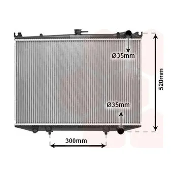 Motor automobilu Chladič, chlazení motoru VAN WEZEL 13002064