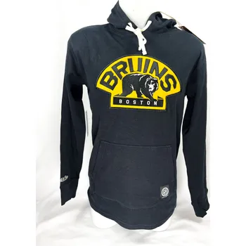 Pánská mikina Mitchell & Ness Pánská mikina Boston Bruins NHL Thermal Lightweight Hoodie Current Logo Velikost: 2XL
