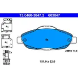 Sada brzdových destiček, kotoučová brzda ATE ATE 13.0460-3847.2