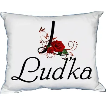 Dekorativní polštářek Polštář s dámským jménem LUĎKA (polštářek dámské jméno )