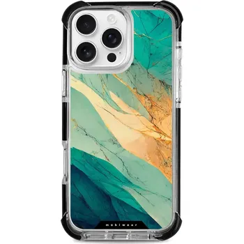 Pouzdro na mobilní telefon Odolný obal Mobiwear MagSafe Elite Bumper - Apple iPhone 16 Pro Max - D018D Zlatavý a zelenkavý mramor (Odolný kryt, pouzdro, obal Mobiwear Elite Bumper na mobil Apple iPhone 16 Pro Max - D018D Zlatavý a zelenkavý mramor, materiál Plast + TPU silikon + ko