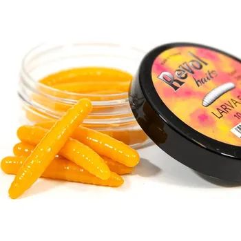 Umělá nástraha Revol Baits nástraha Larva 50mm příchuť krevetka, barva žlutá 10ks