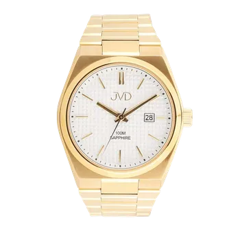 Hodinky JVD Pánské vodotěsné ocelové pozlacené hodinky JVD JVD J1133.1 se safírovým sklem ( )