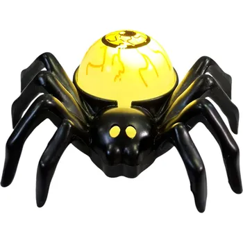 Karnevalový doplněk Svítící pavouk s okem Halloween Barva: Oranžová