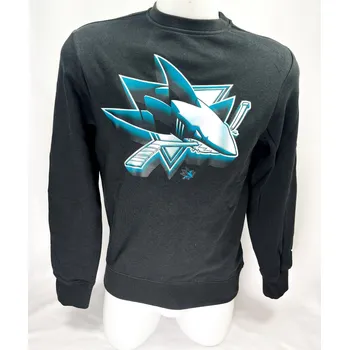 Pánská mikina Fanatics Pánská mikina San Jose Sharks NHL Chrome Graphic Crew Sweatshirt Black Velikost: M