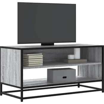 Obývací pokoj vidaXL TV skříňka 91 x 40 x 46 cm kompozitní dřevo a kov [848886] Barva: šedá sonoma