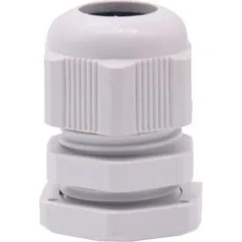 Vývodka kabelová plastová, bílá, M závit M25