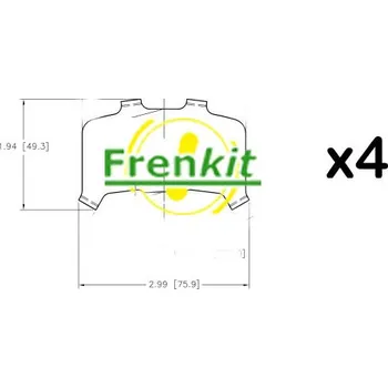 Brzdový komplet Protihluková folie, brzdové oblożení (posunovací deska) FRENKIT 940018
