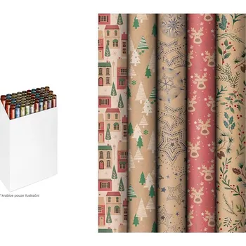 Balící papír MFP balicí papír vánoční role 200x70 kraft mix č. 4 5811810