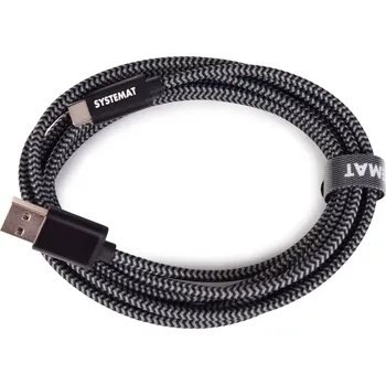 Datový kabel AluCore | 3 m rychlonabíjecí kabel USB-C/USB-A 2.0 Dedra