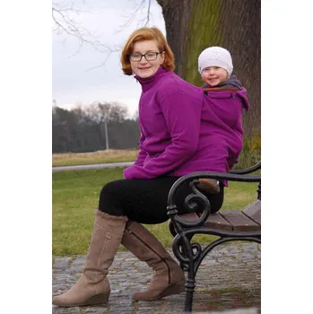 Pánská mikina Šanami - Fleecová mikina pro nošení dětí - 2v1 - fialová Velikosti: XL